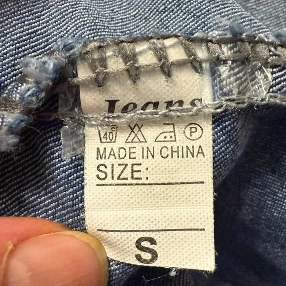 Denim jeans top with front buttons Size small - Picture 7 of 7